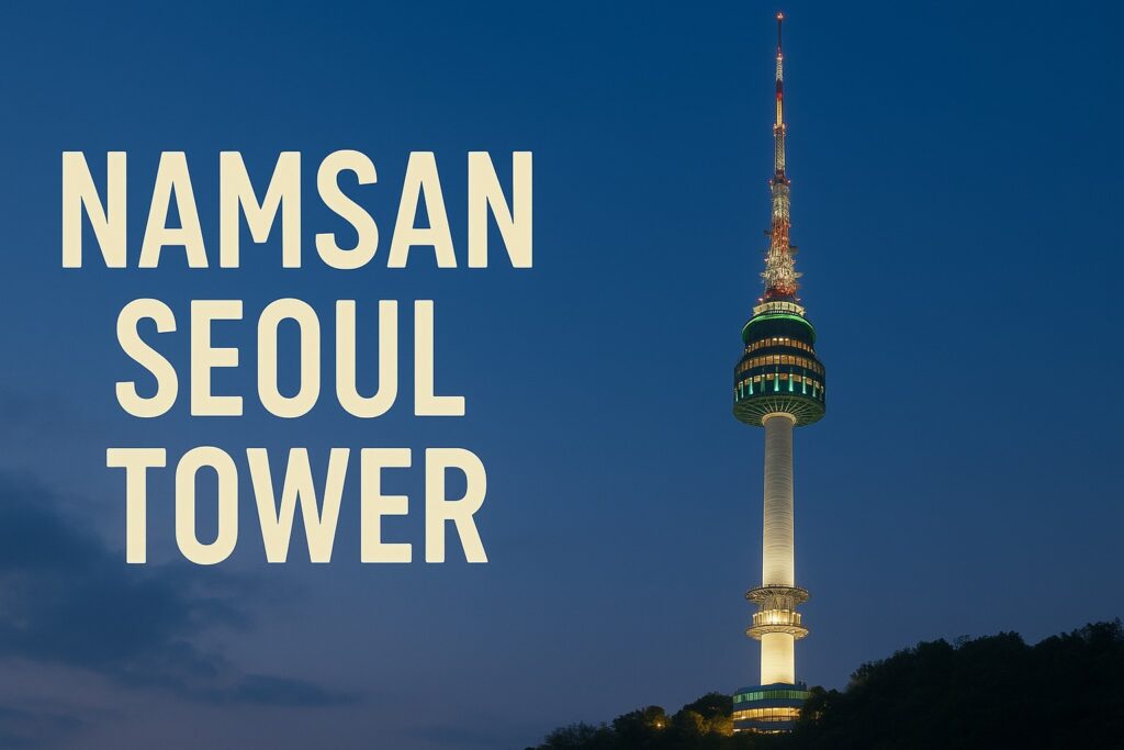 서울 야경과 함께 보이는 남산타워 전경