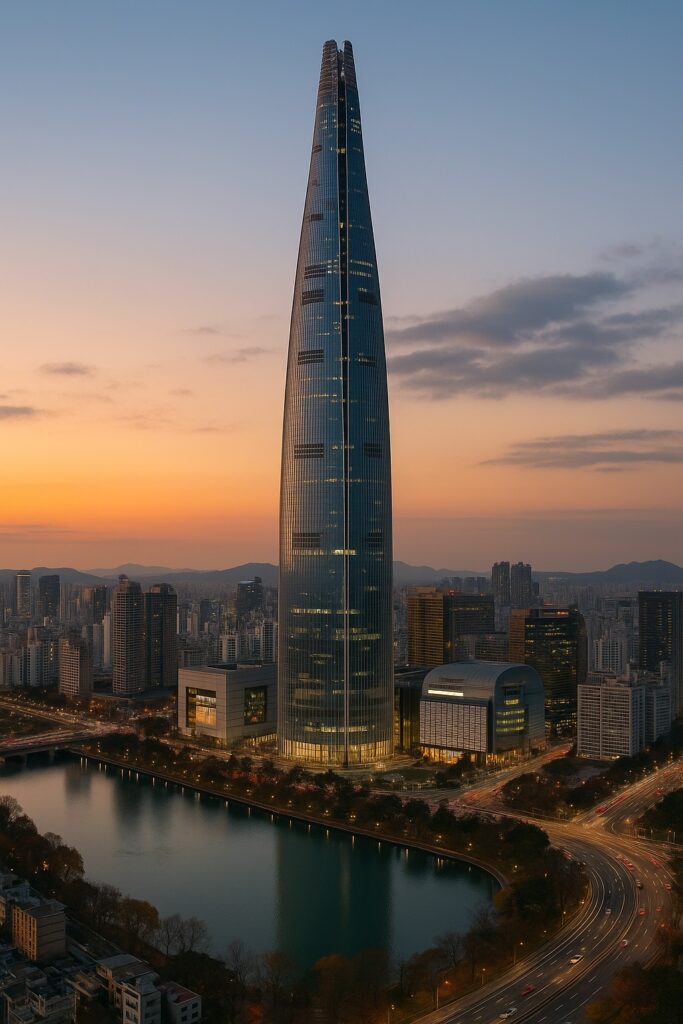 야경이 아름다운 롯데월드타워 전경